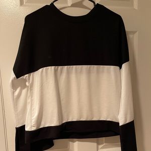 Black White Color Block XL Pullover
